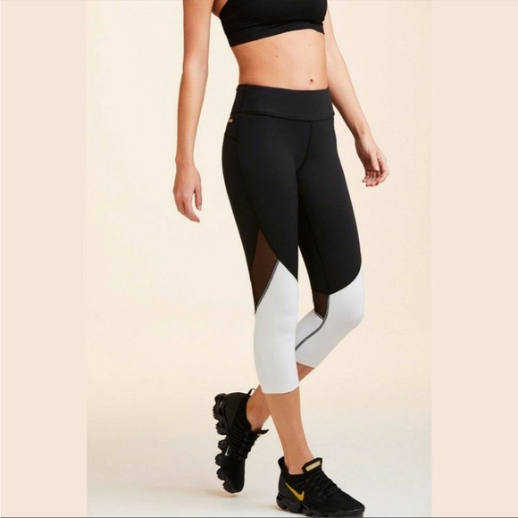 Alala captain cropped light black/White Mesh leggings - Picture 2 of 11